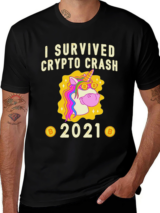 I Survived Crypto Crash 2021 Unicorn T-Shirt