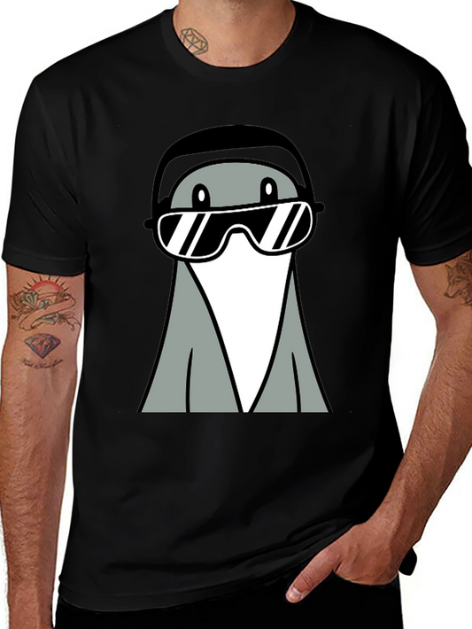 Cool Gray Cartoon Character Tee