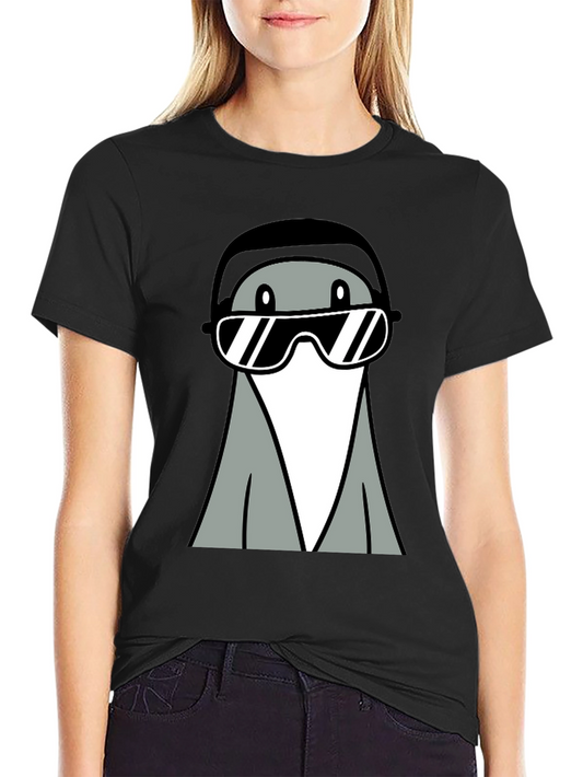 Cool Gray Cartoon Character Tee