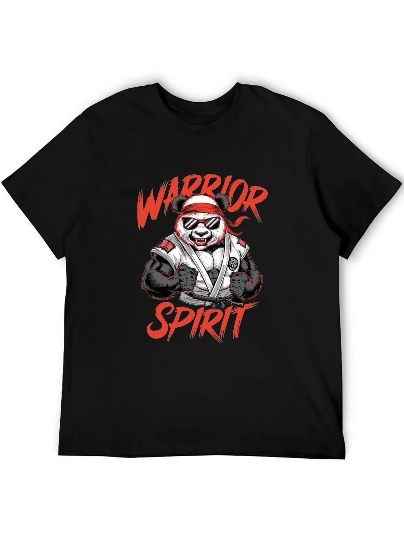 Warrior Panda Spirit Graphic T-Shirt