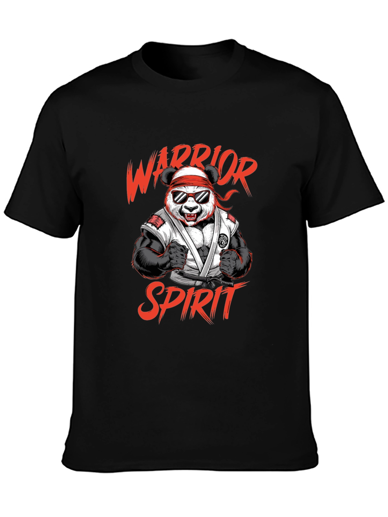 Warrior Panda Spirit Graphic T-Shirt