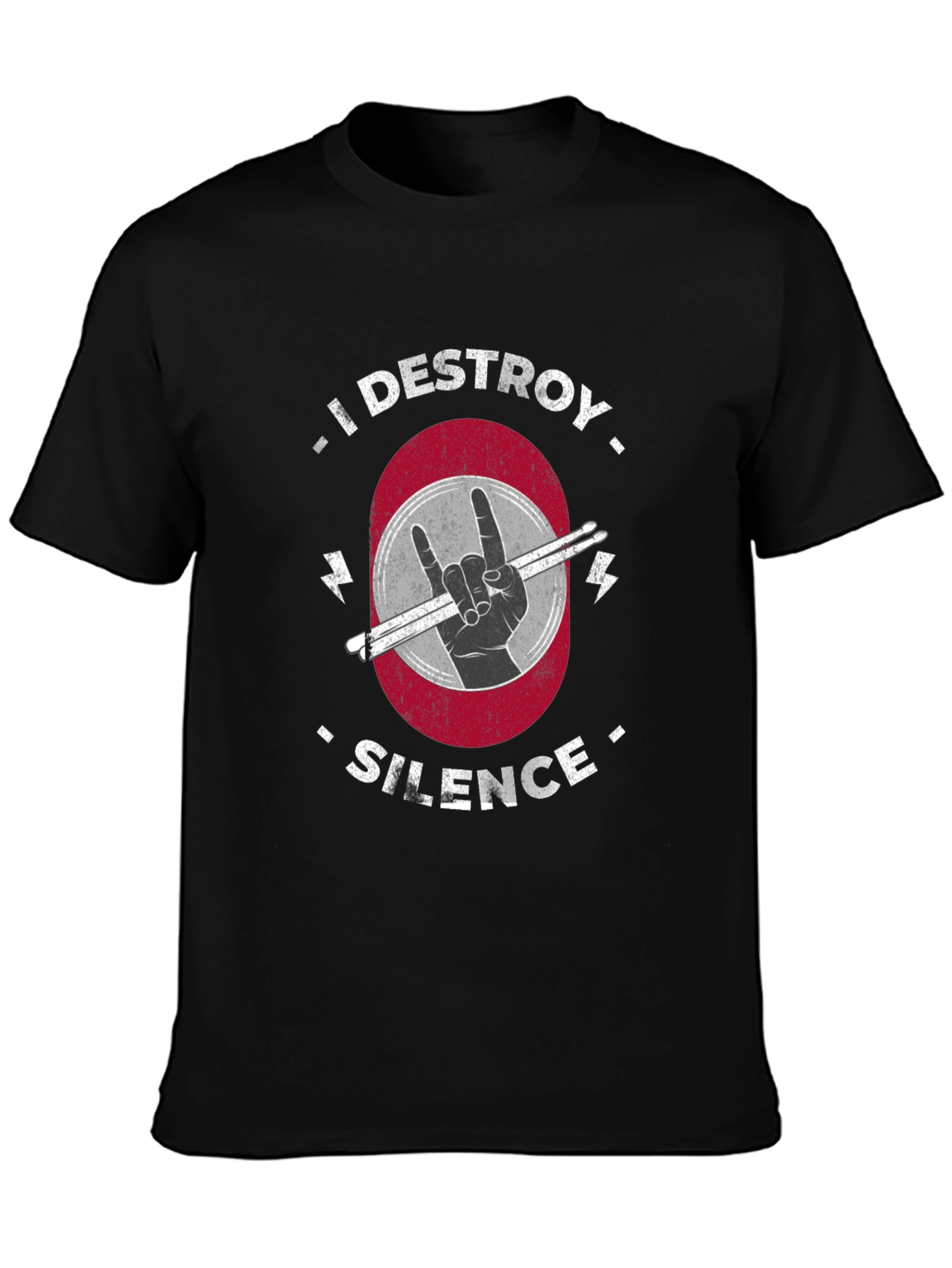 I Destroy Silence Rock Hand Drummer T-Shirt