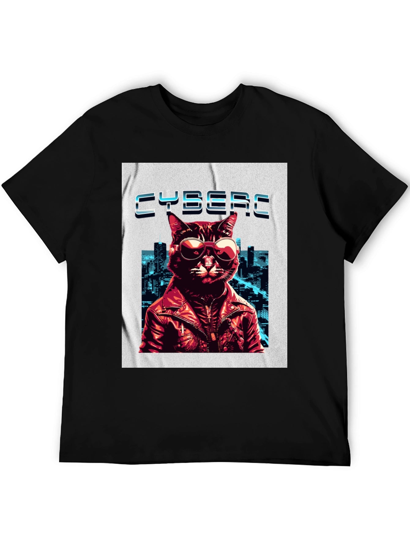 Cybercat T-Shirt - Cool Cat in Shades