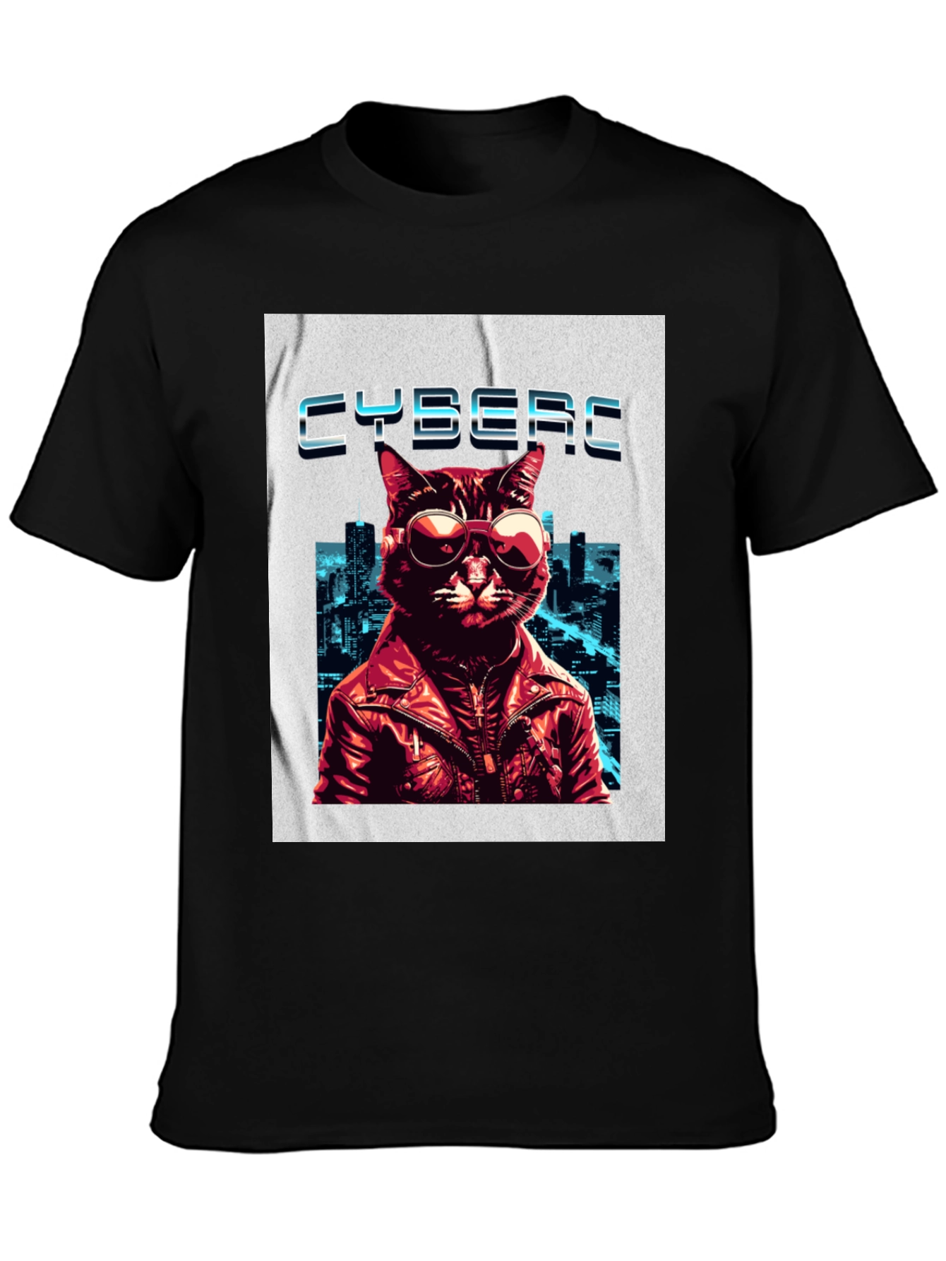 Cybercat T-Shirt - Cool Cat in Shades