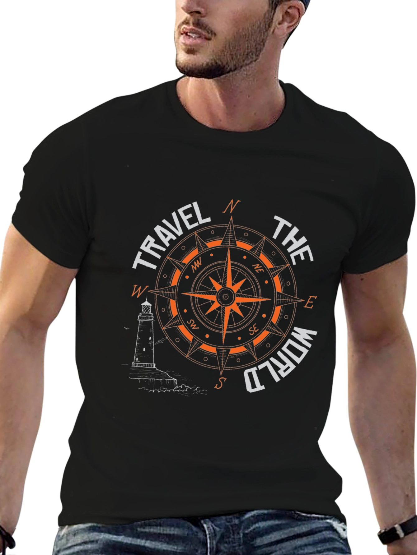 Travel the World Compass Graphic T-Shirt