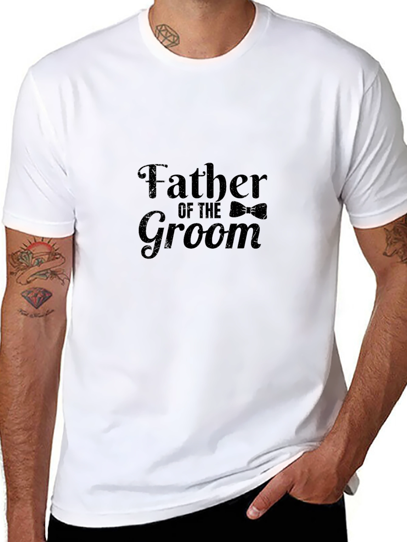 Father of the Groom Black T-Shirt