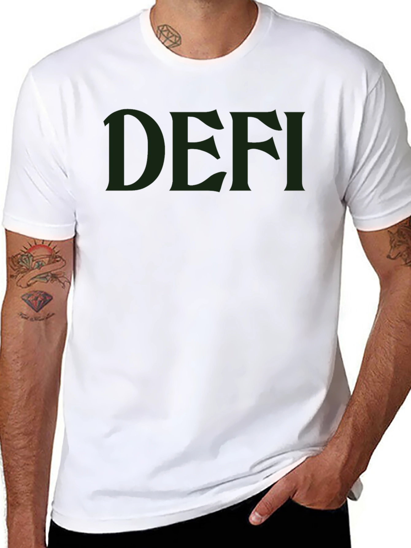 DEFI Black Tee - Modern Style