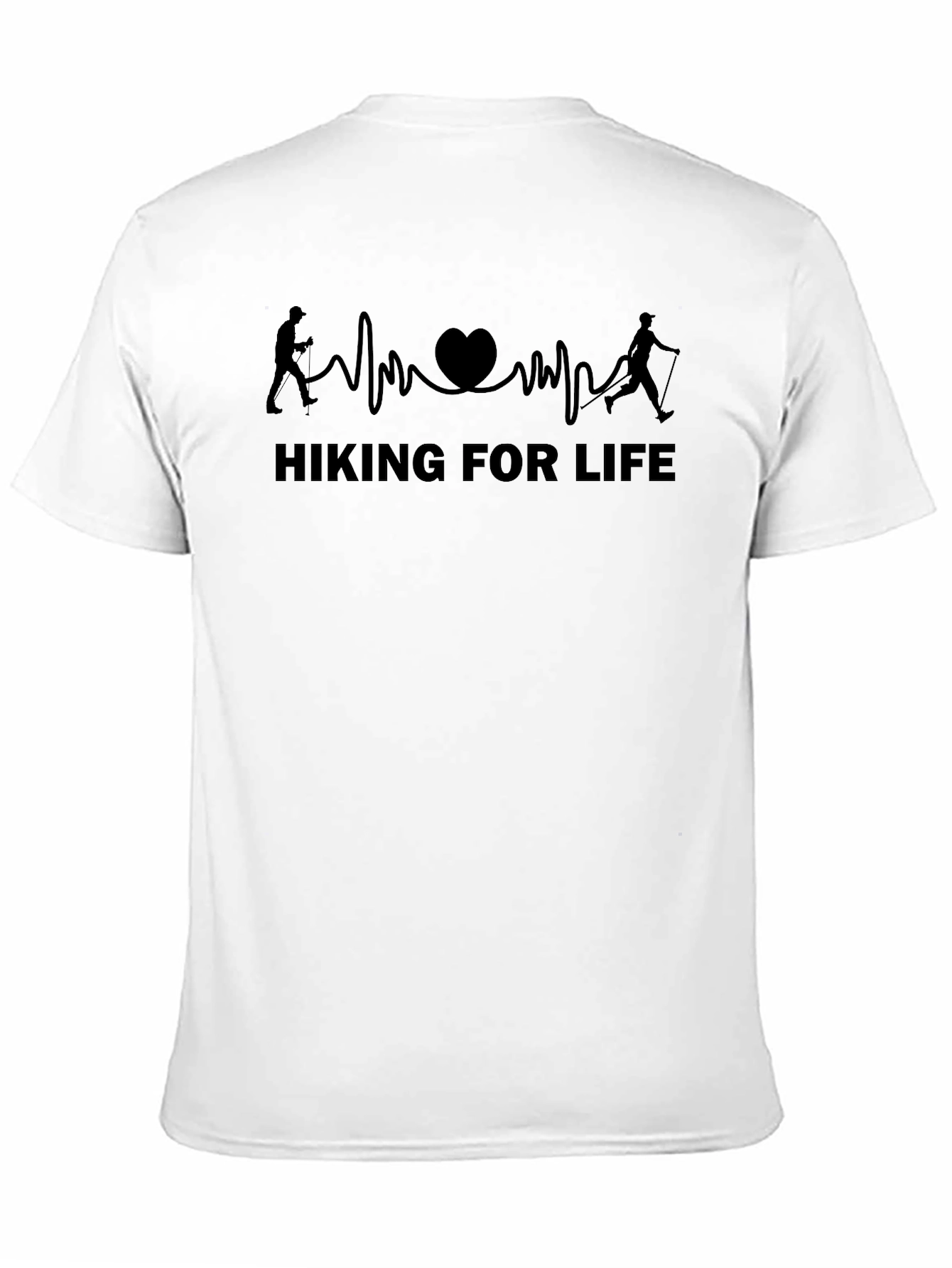 Hiking for Life T-Shirt - Heartbeat Design