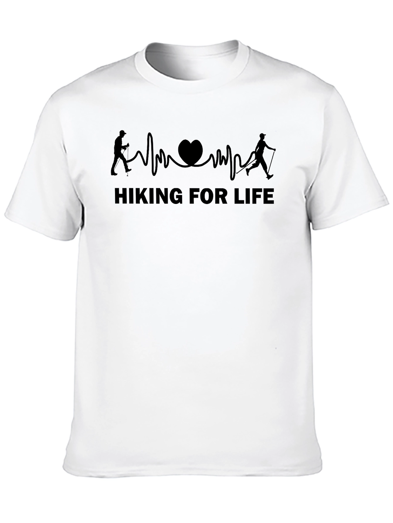 Hiking for Life T-Shirt - Heartbeat Design