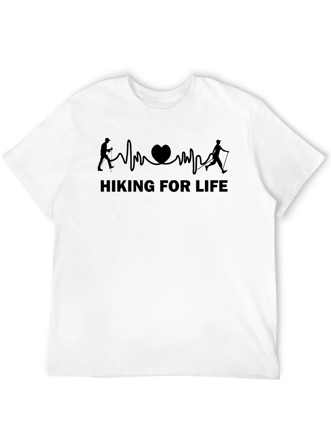 Hiking for Life T-Shirt - Heartbeat Design