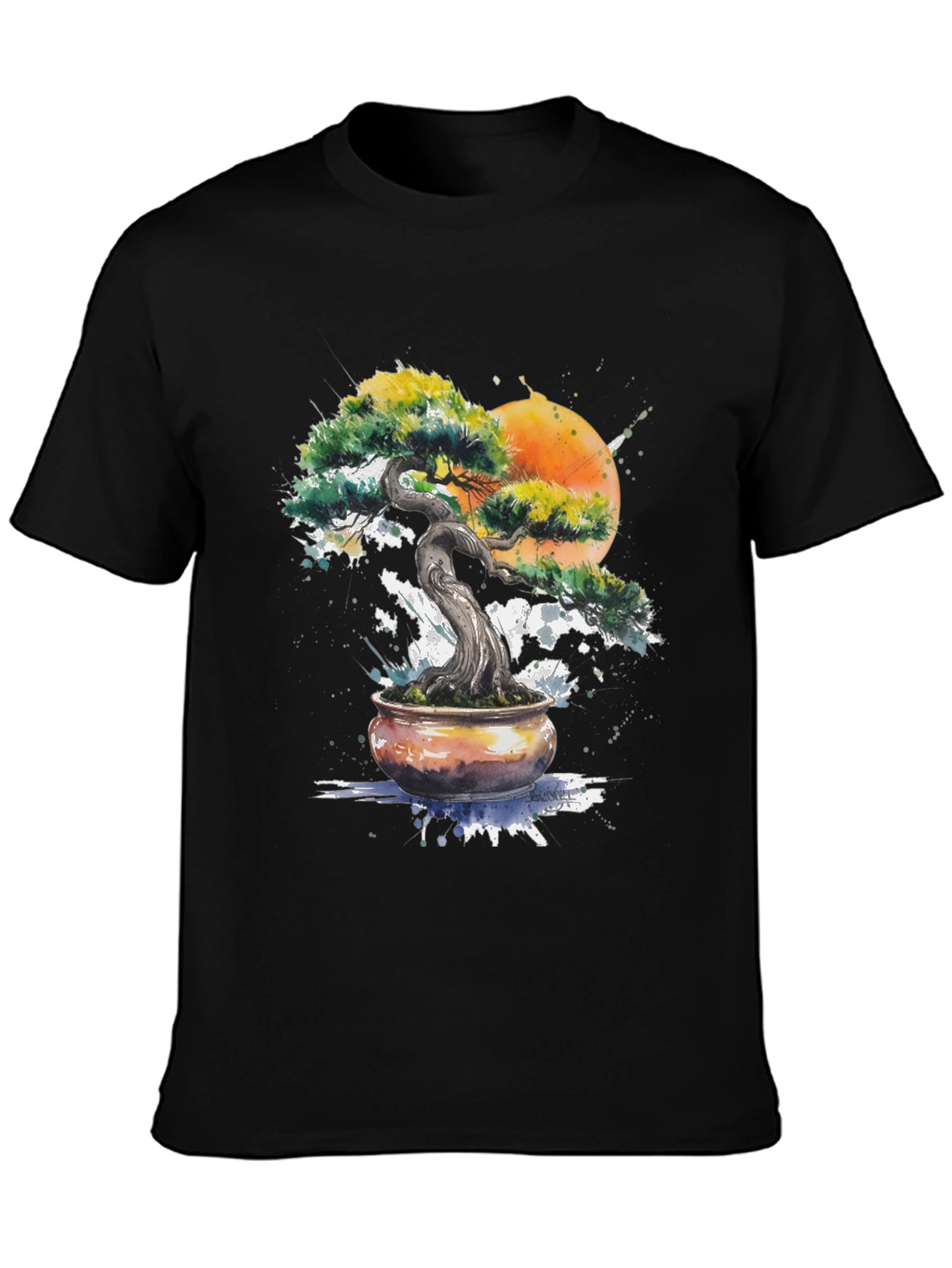Bonsai Tree Graphic T-Shirt - Nature Inspired Design