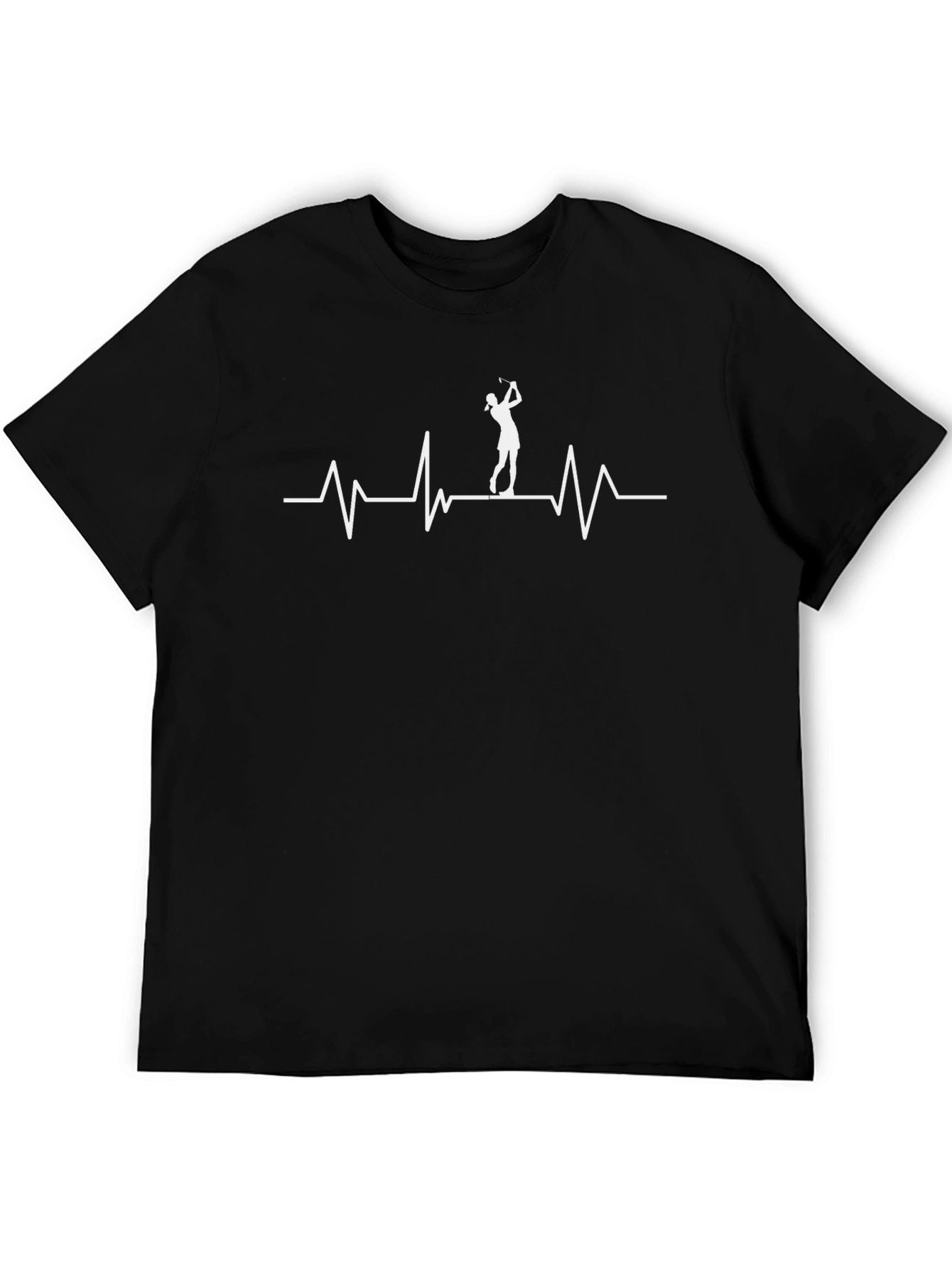 Golfer Heartbeat T-Shirt - Golf Lover Tee