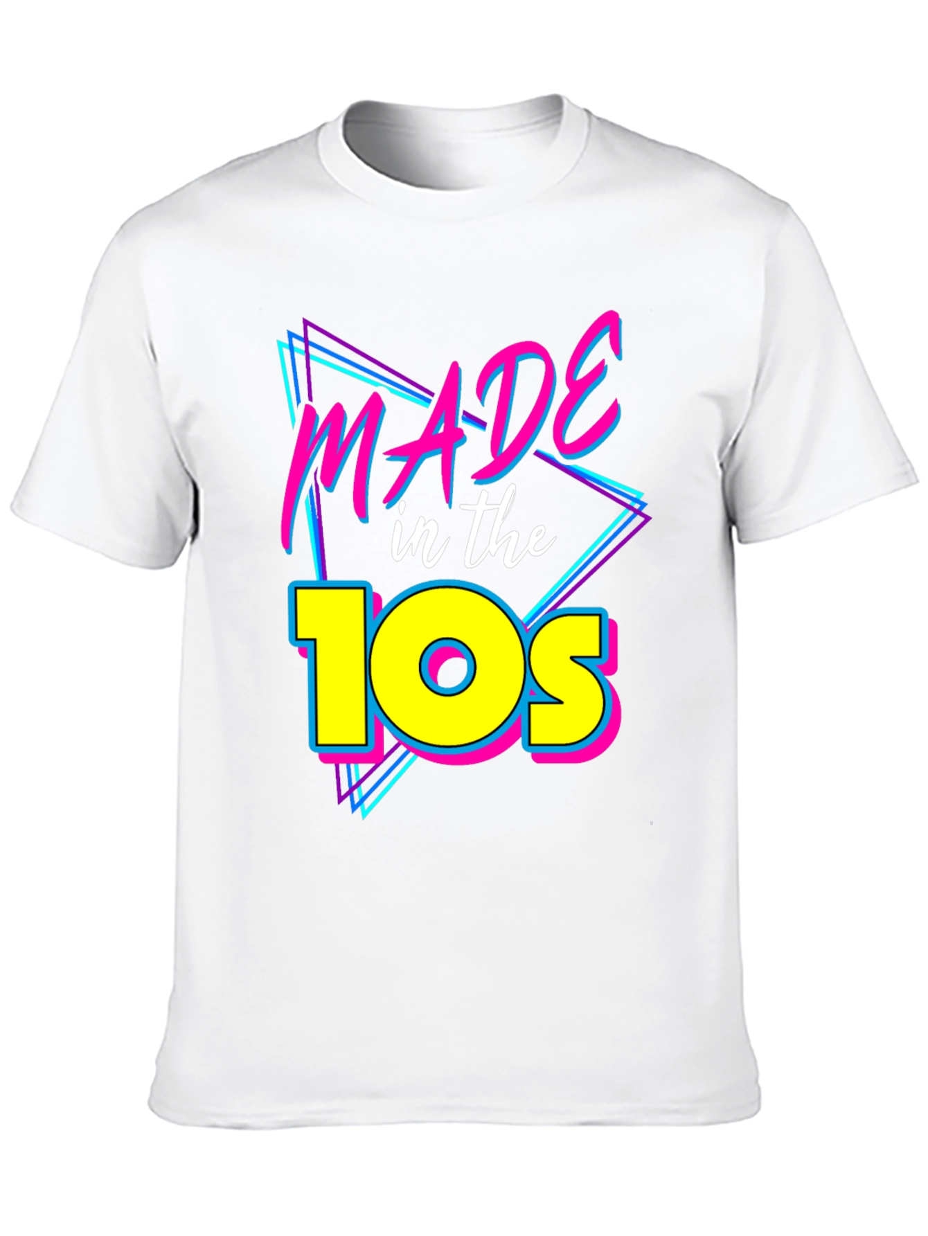 Made in the 10s T-Shirt - Retro Neon Style