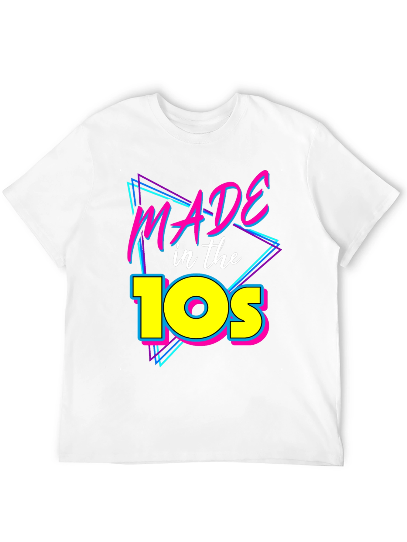 Made in the 10s T-Shirt - Retro Neon Style