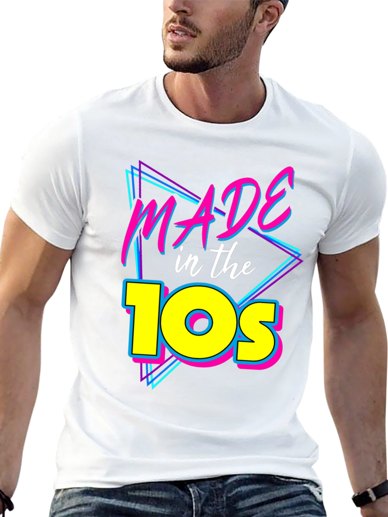 Made in the 10s T-Shirt - Retro Neon Style