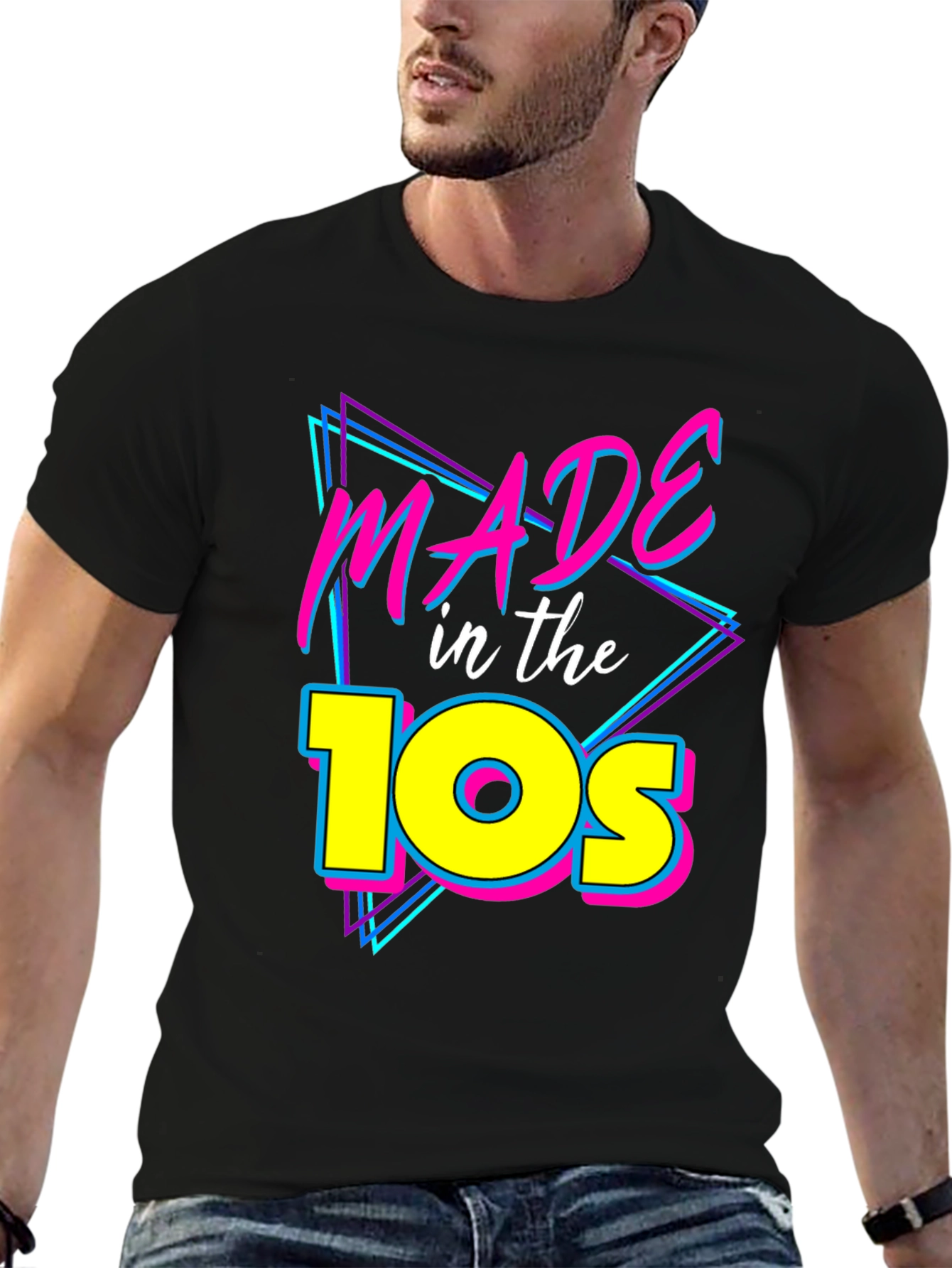 Made in the 10s T-Shirt - Retro Neon Style