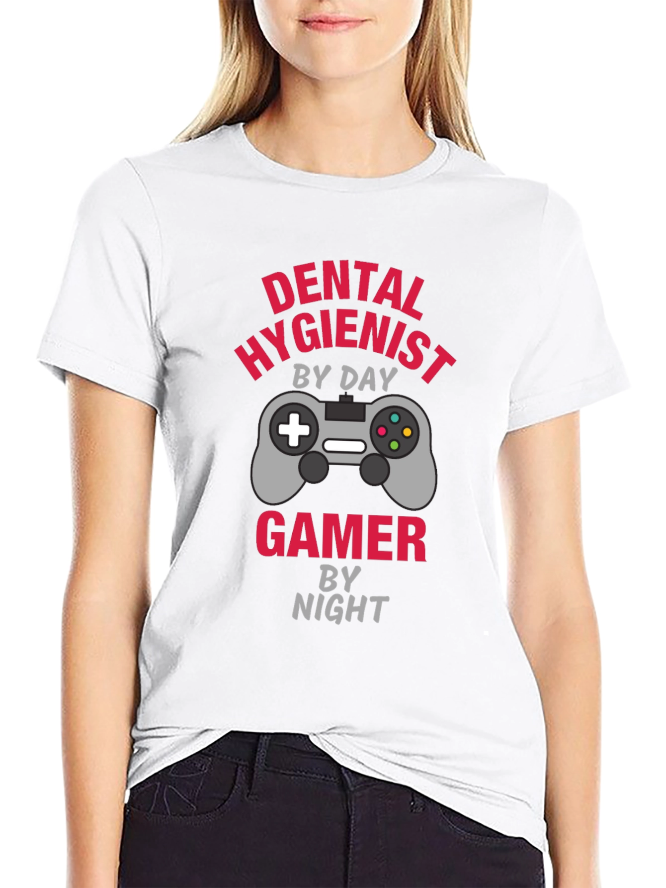 Dental Hygienist Gamer T-Shirt - Play All Night!