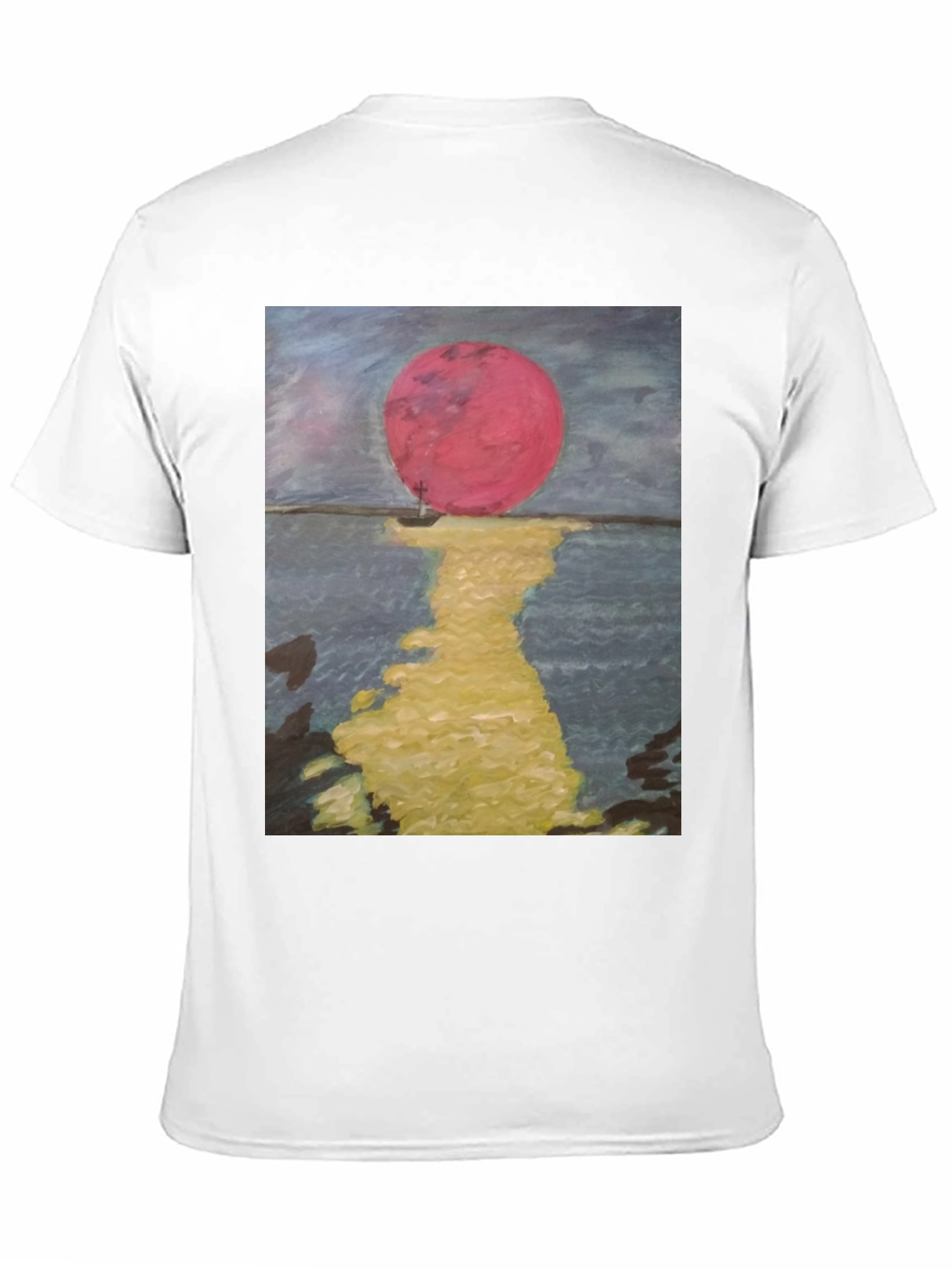 Crimson Moon Graphic Tee - Artistic Unisex T-Shirt