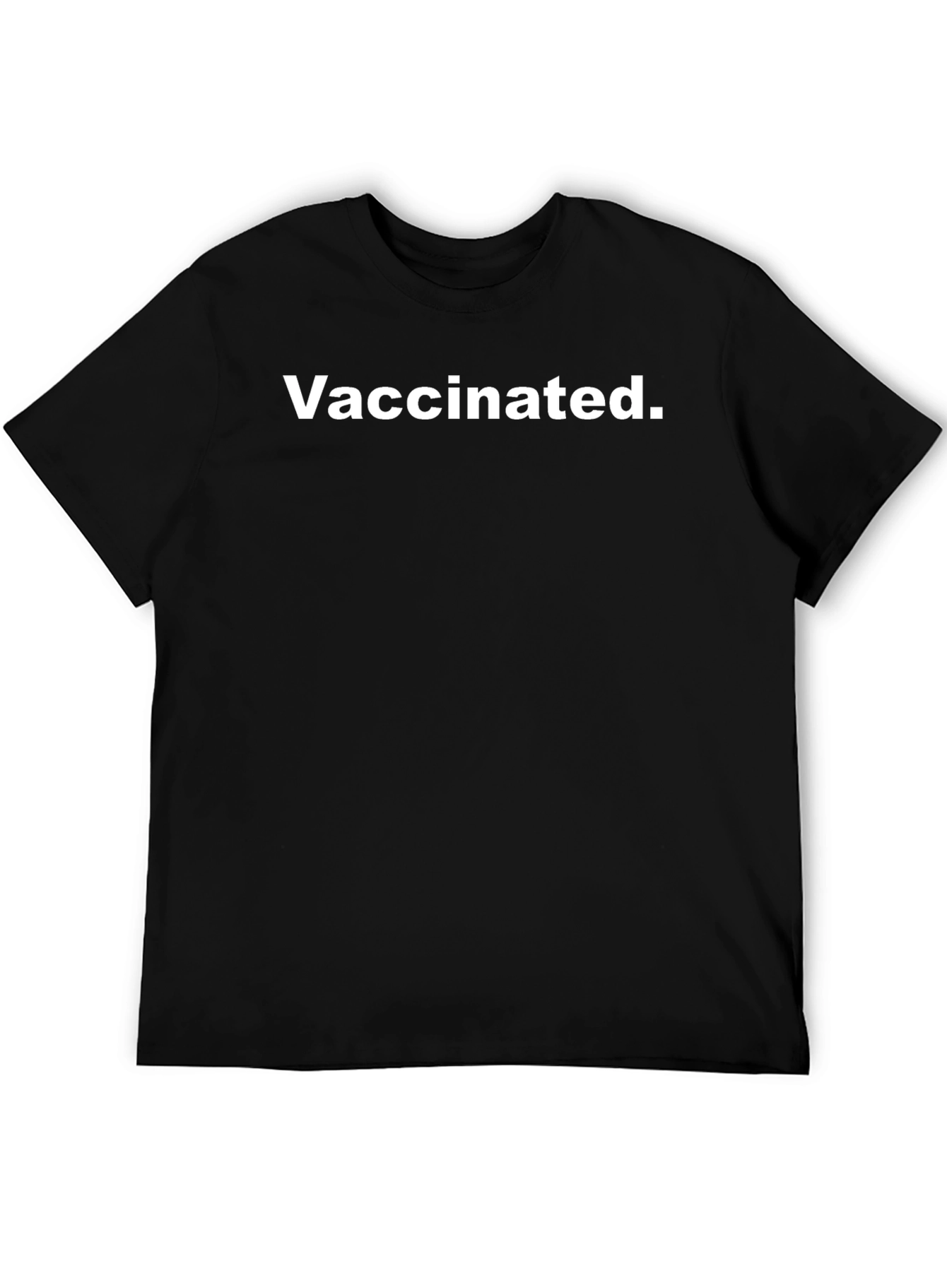 Vaccinated Graphic Tee - Black Cotton T-Shirt