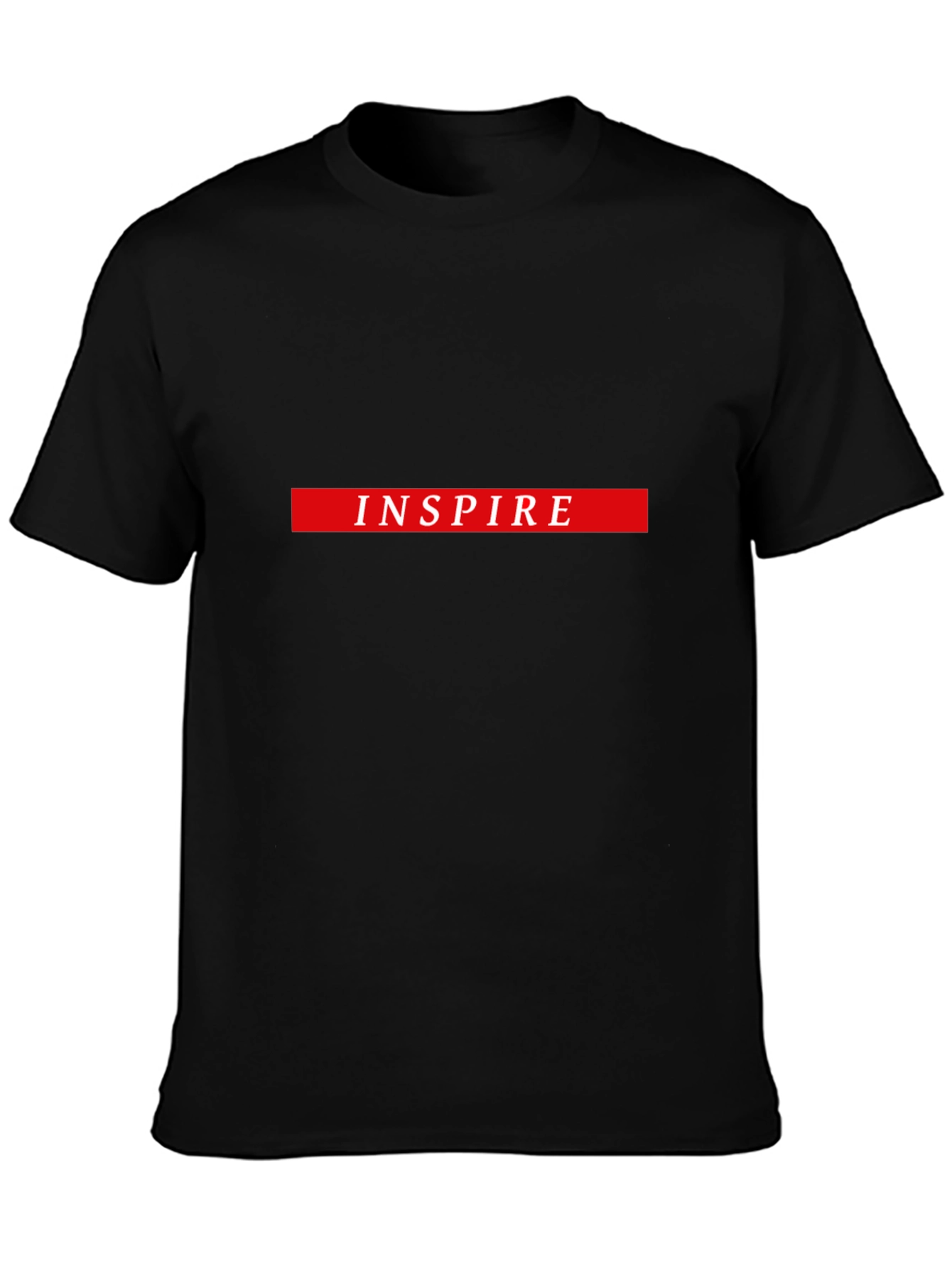 Inspire Graphic Tee - Black Cotton Blend T-Shirt