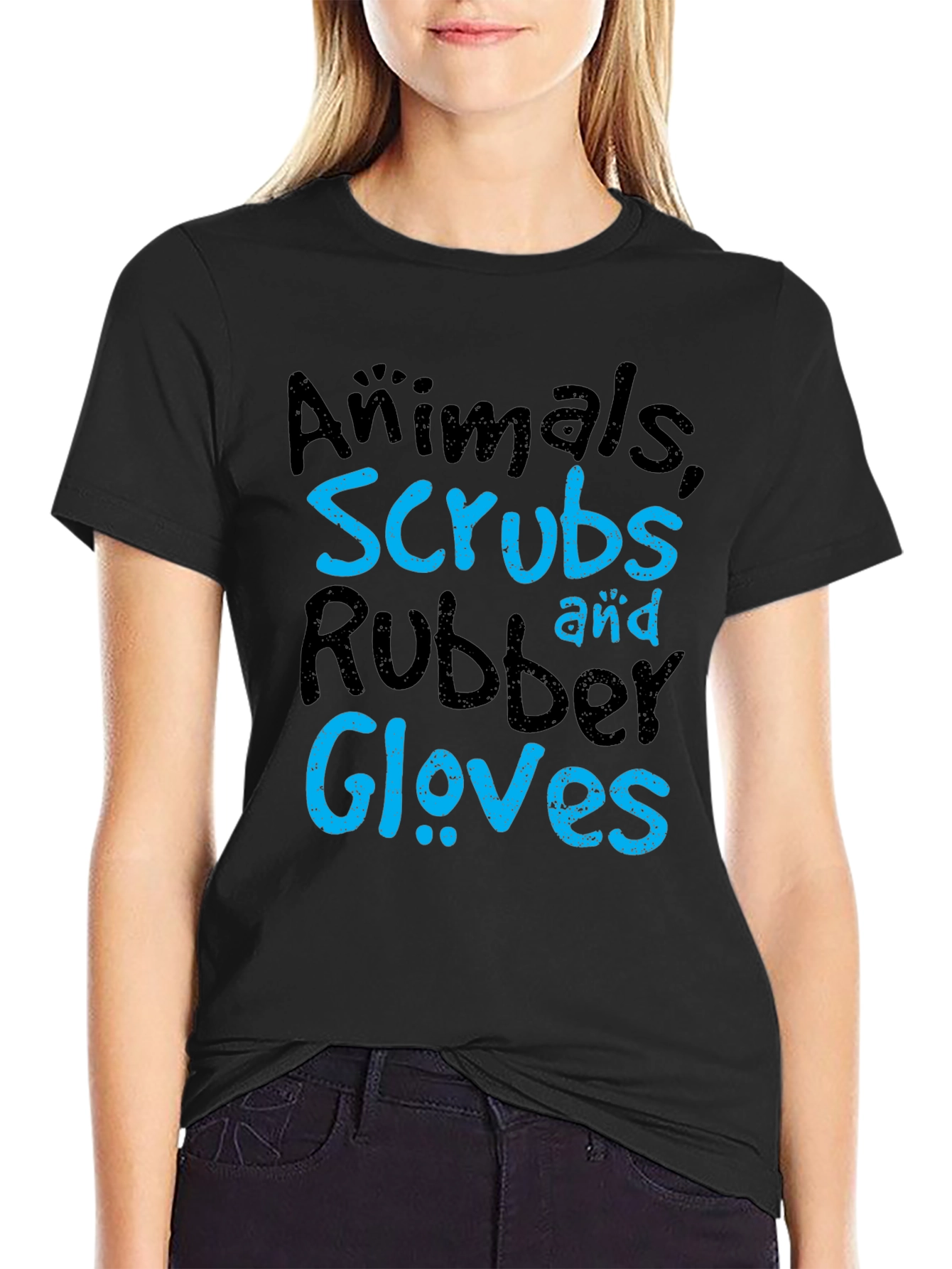 Animals Scrubs Rubber Gloves T-Shirt - Vet Life Tee