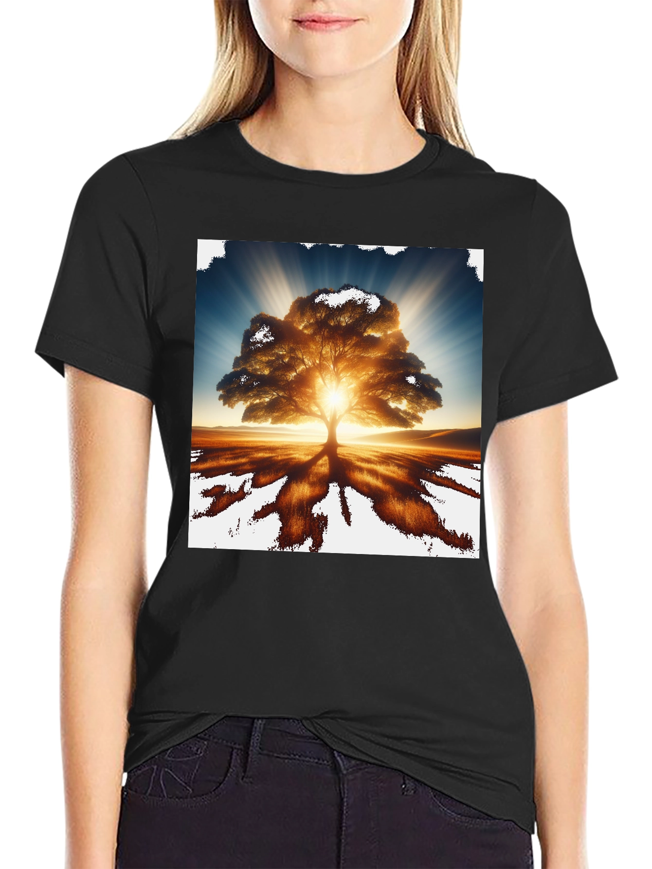 Radiant Tree Graphic Tee - Nature Inspired Design