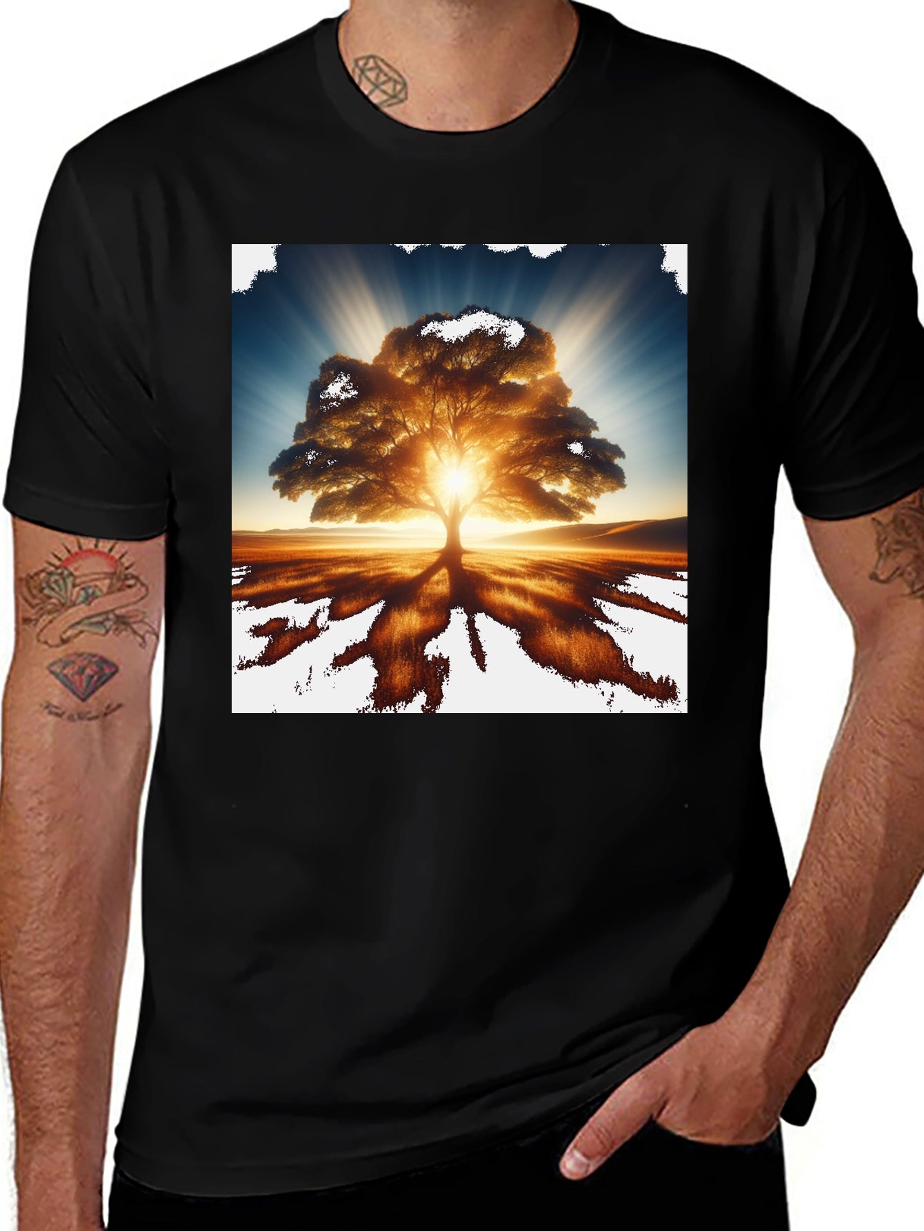 Radiant Tree Graphic Tee - Nature Inspired Design