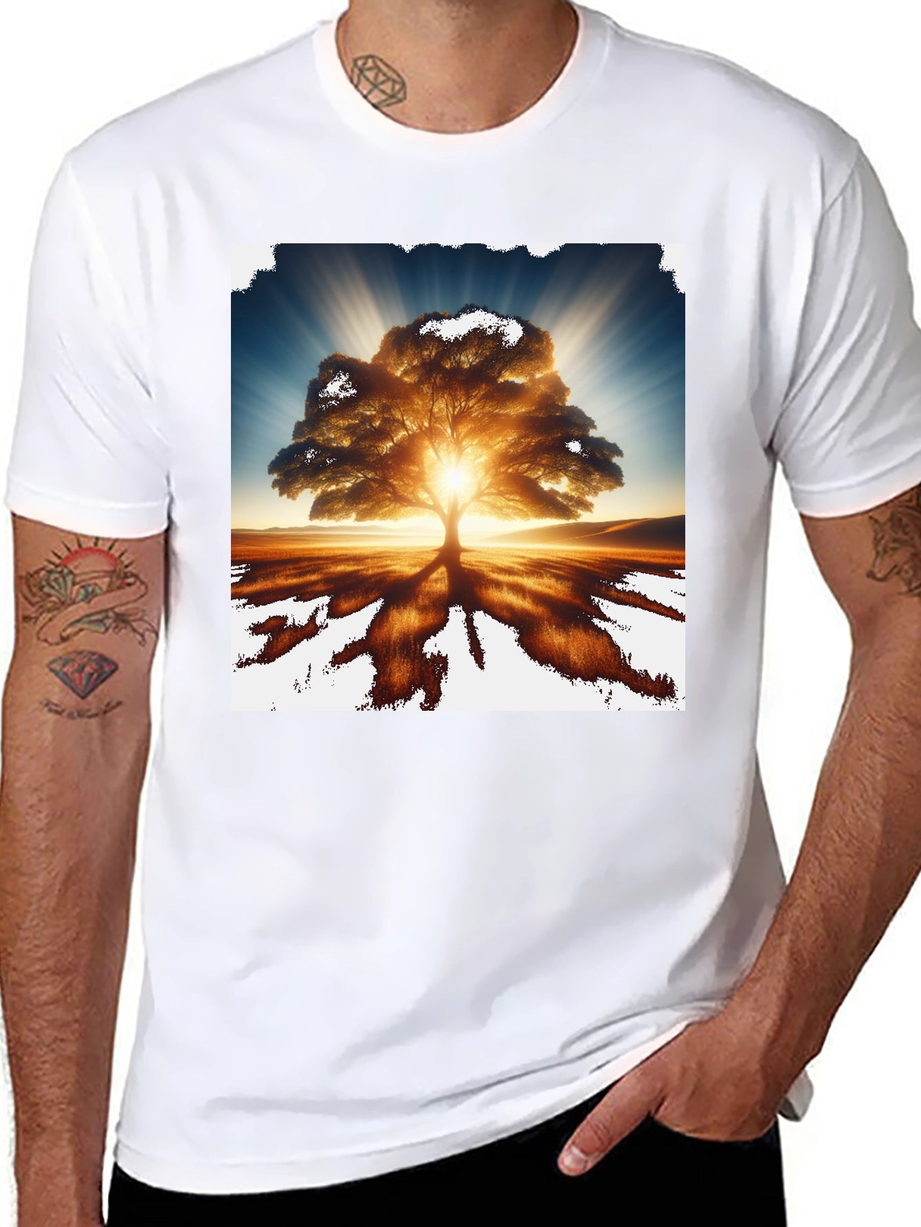 Radiant Tree Graphic Tee - Nature Inspired Design