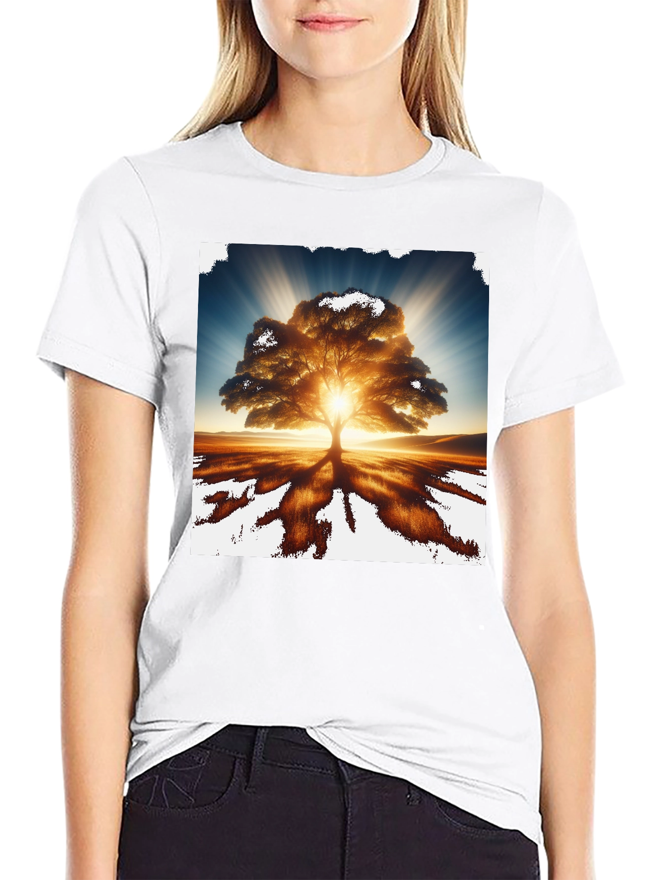 Radiant Tree Graphic Tee - Nature Inspired Design