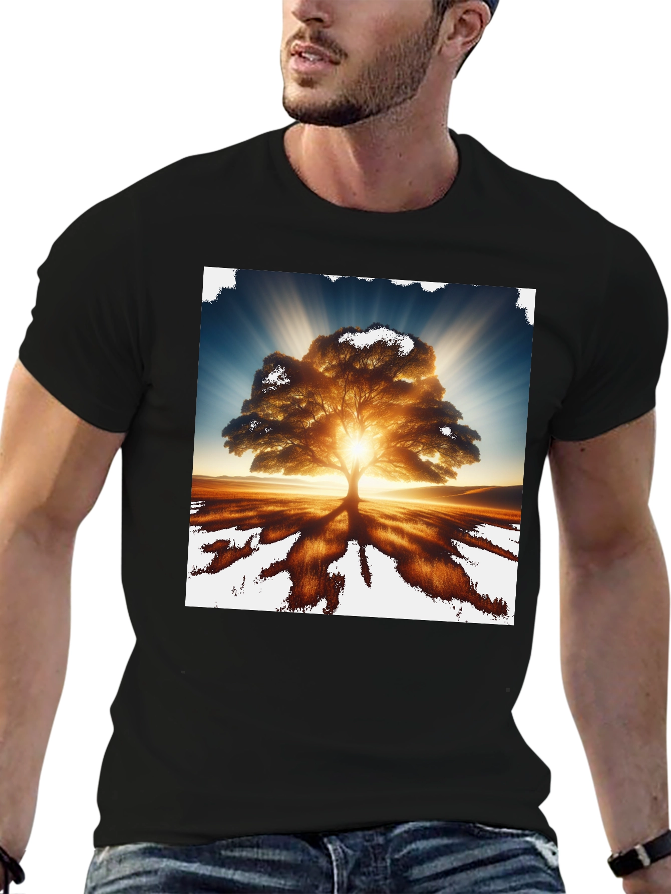 Radiant Tree Graphic Tee - Nature Inspired Design