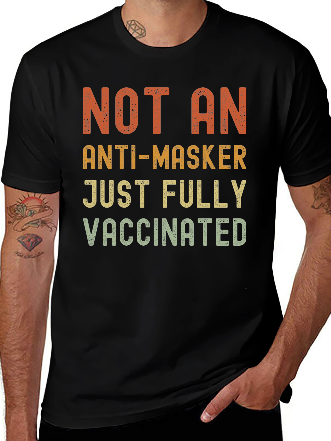Not An Anti-Masker Vaccinated T-Shirt