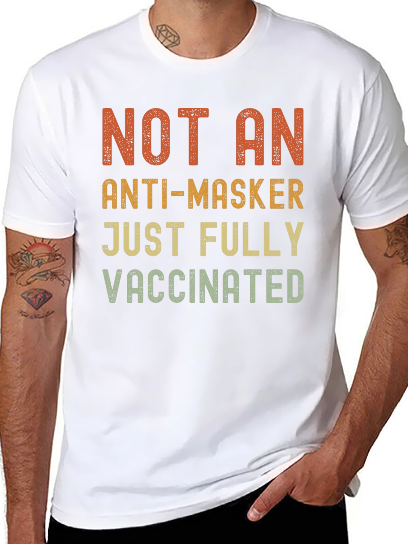 Not An Anti-Masker Vaccinated T-Shirt