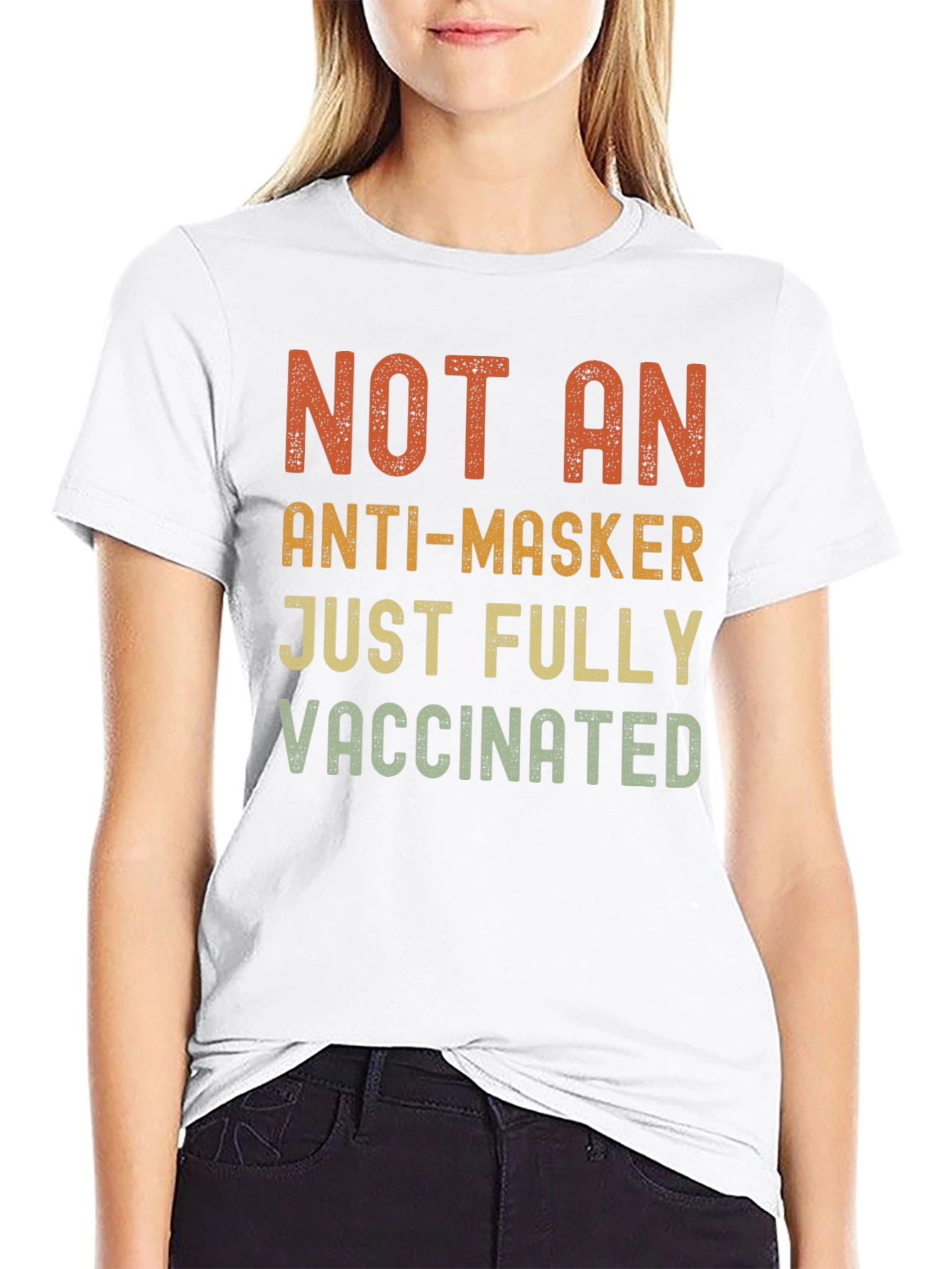 Not An Anti-Masker Vaccinated T-Shirt