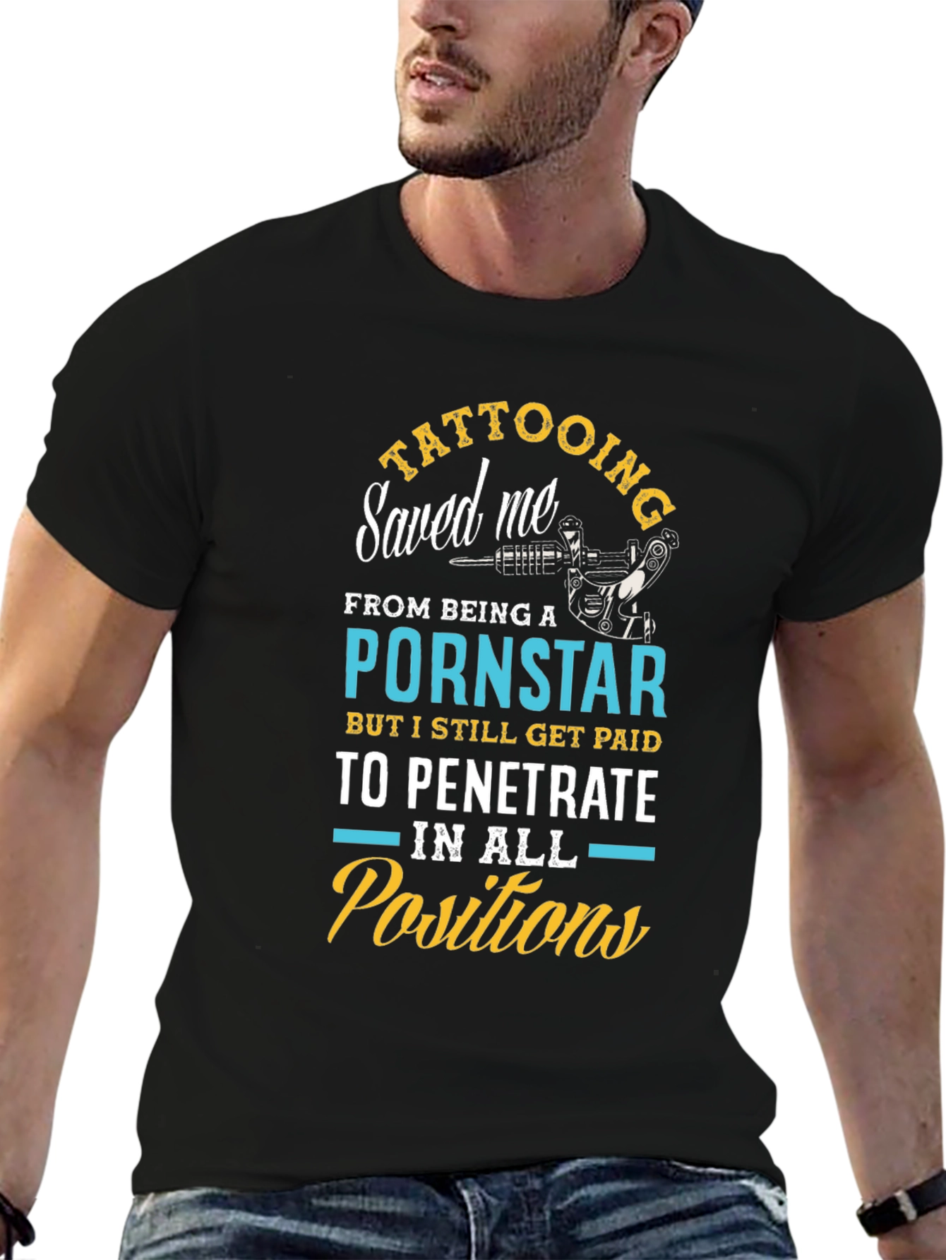 Tattooing Saved Me Funny Graphic Tee