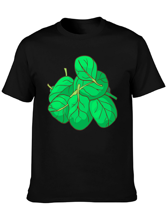 Spinach Graphic Tee - Black Cotton T-Shirt