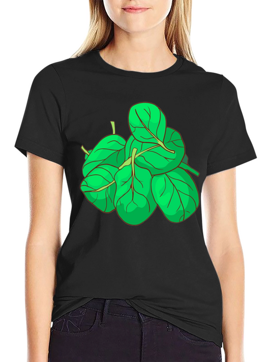 Spinach Graphic Tee - Black Cotton T-Shirt