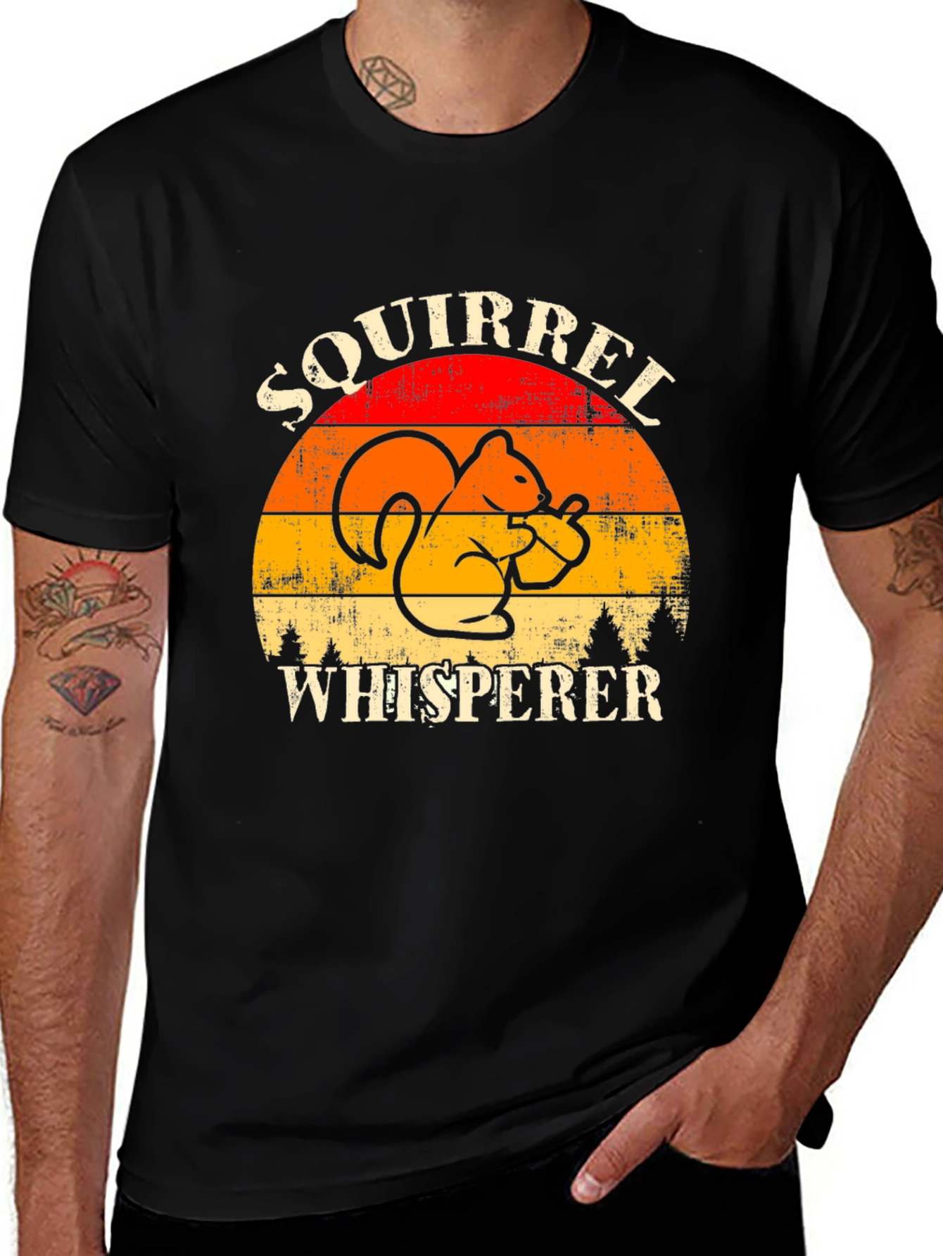 Squirrel Whisperer Graphic Tee - Retro Style