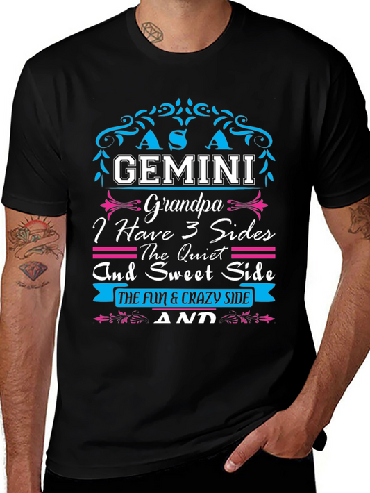 Gemini Grandpa Three Sides T-Shirt