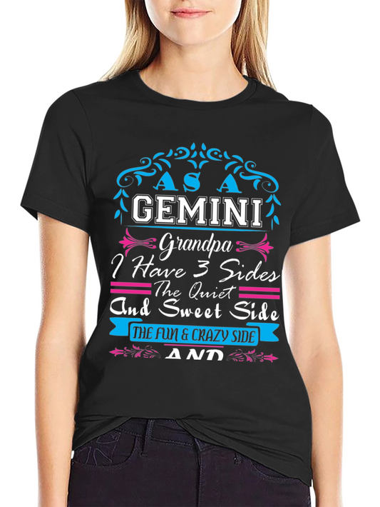 Gemini Grandpa Three Sides T-Shirt