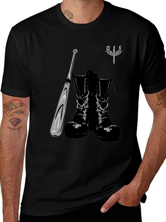 Graphic Tee: Boots Bat & Sword