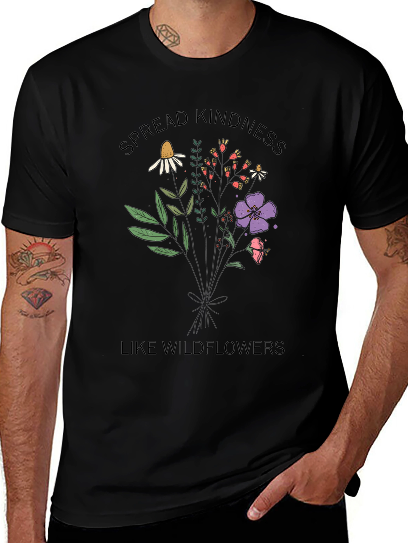 Spread Kindness Wildflower Graphic Tee