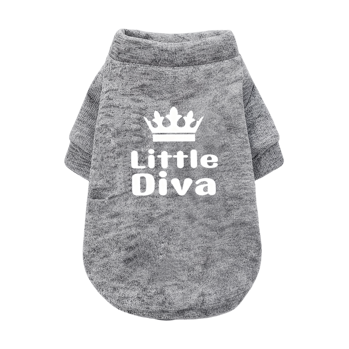 Little Diva Crown Girly Black Pet Princess Style Sweater