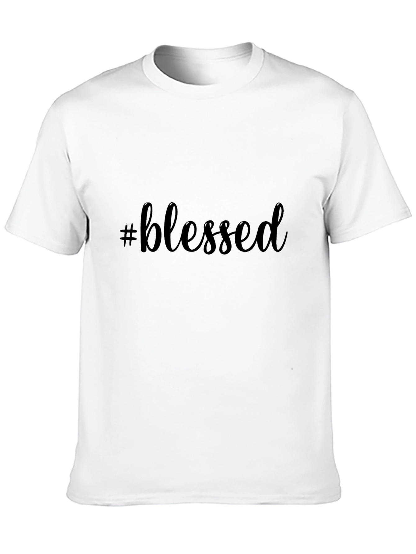#blessed Black T-Shirt Casual Graphic Tee