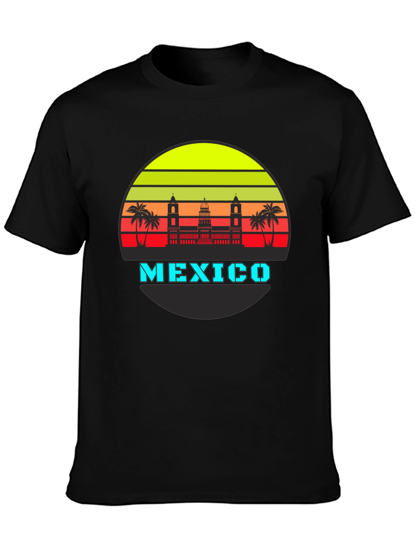 Retro Mexico Skyline Graphic T-Shirt