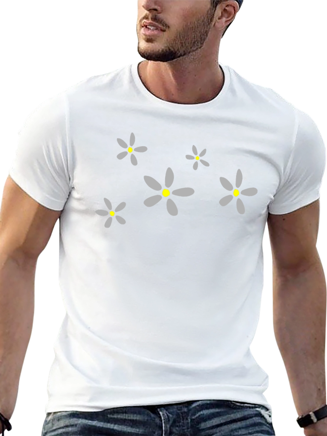 Floral Pattern Crew Neck T-Shirt - Casual Style
