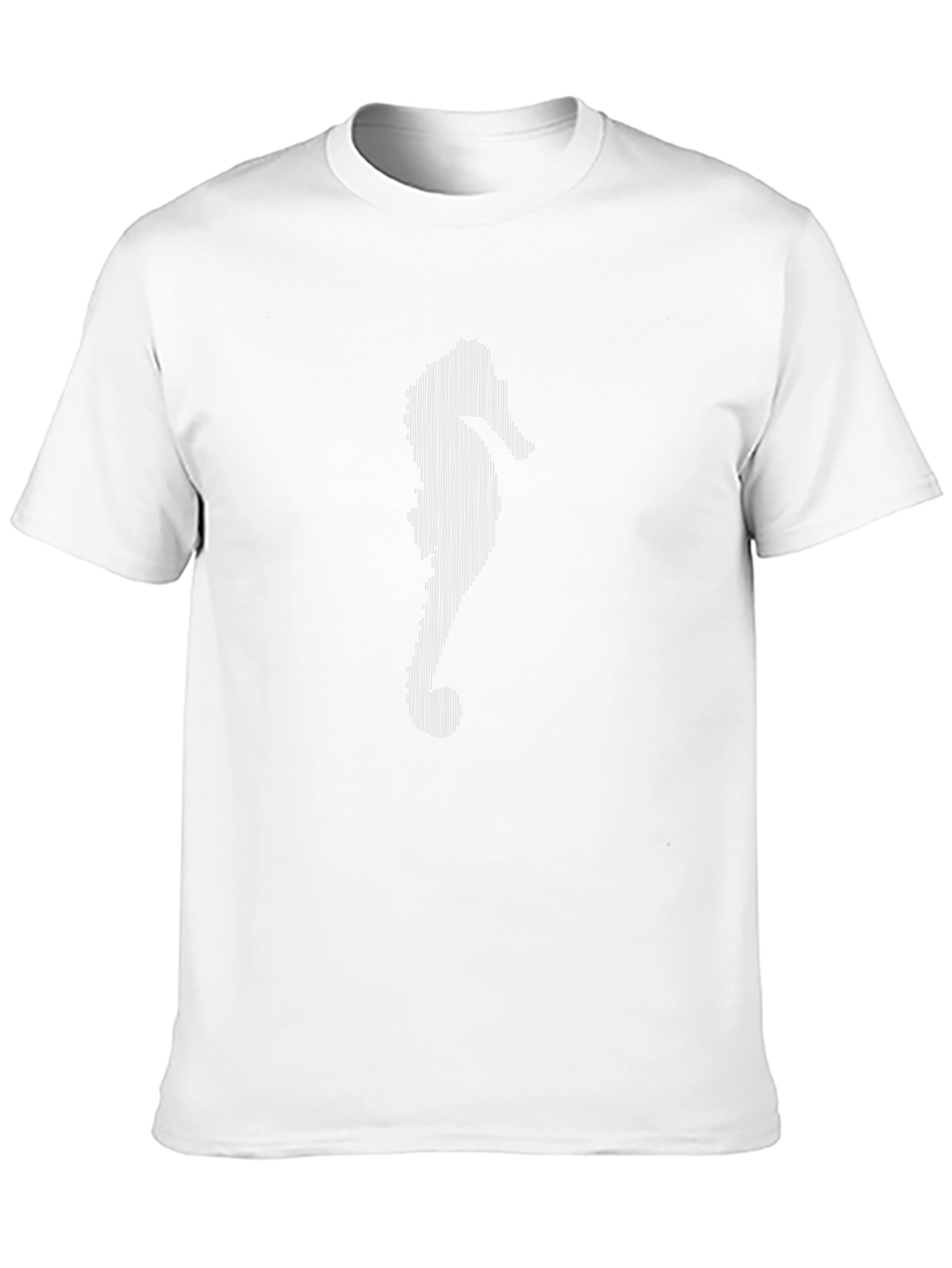 Modern Seahorse Graphic Black T-Shirt