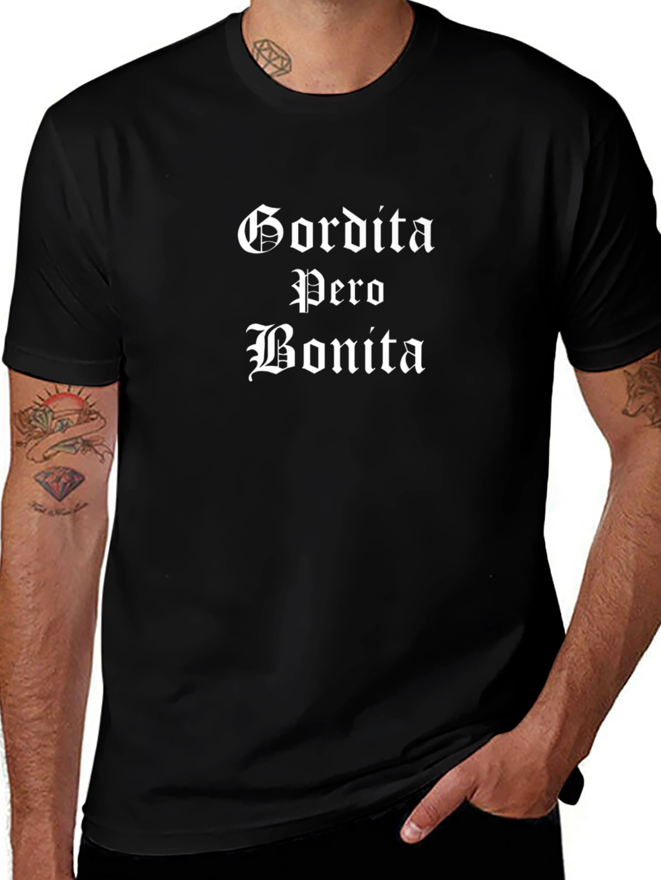 Gordita Pero Bonita T-Shirt - Black