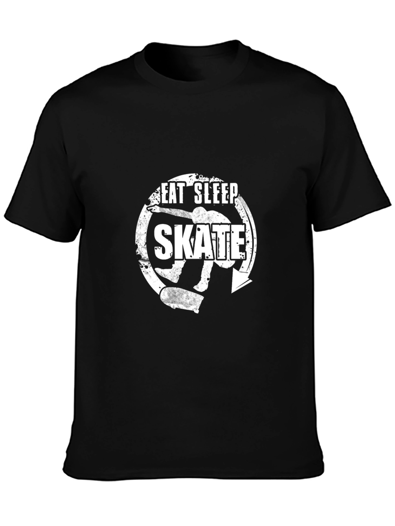 Eat Sleep Skate Black Graphic Tee