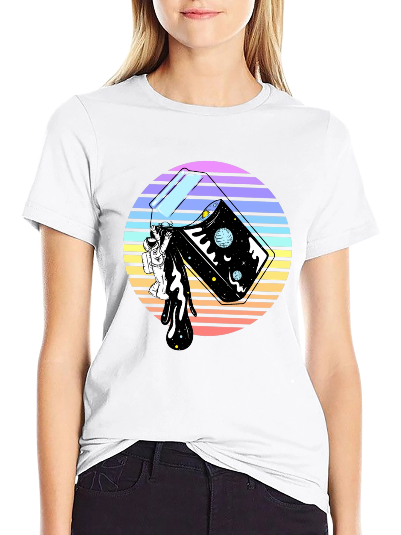 Retro Space Pour T-Shirt