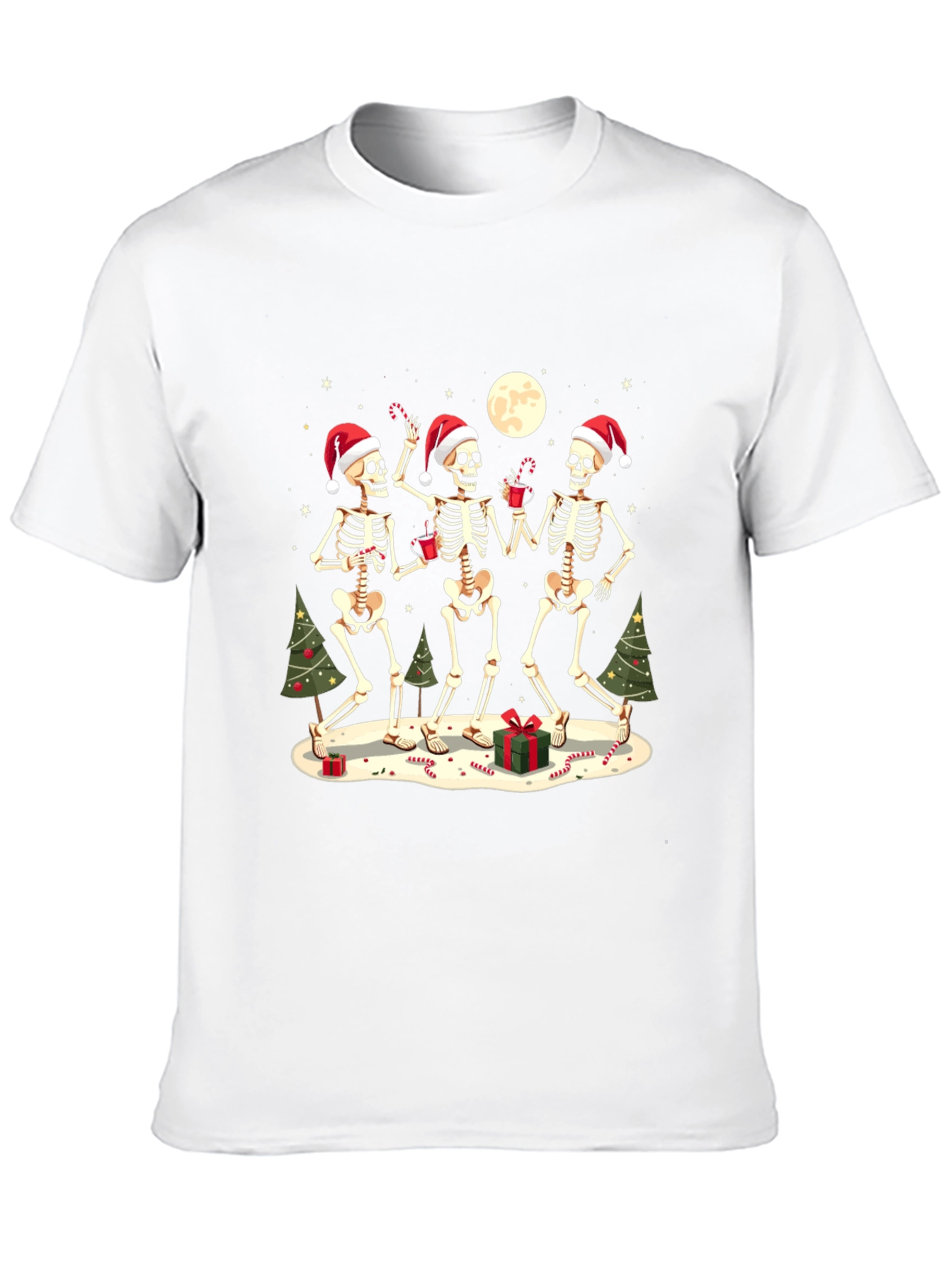 Festive Skeleton Holiday T-Shirt